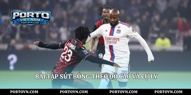 Bài tập sút bổng theo độ cao và cự ly
