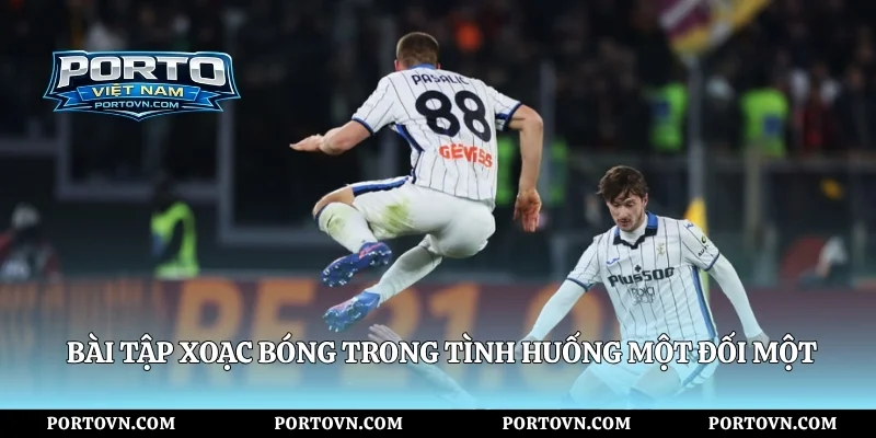 Bài tập xoạc bóng trong tình huống một đối một
