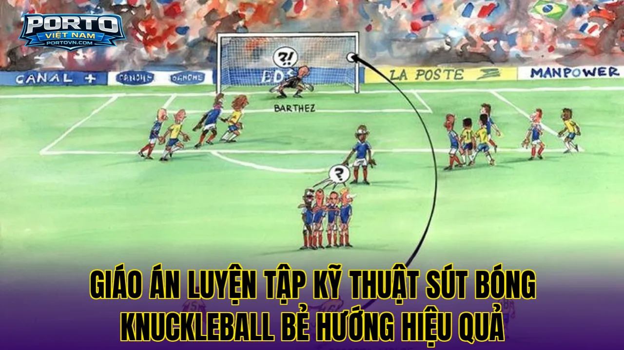 Giáo án luyện tập kỹ thuật sút bóng Knuckleball bẻ hướng hiệu quả